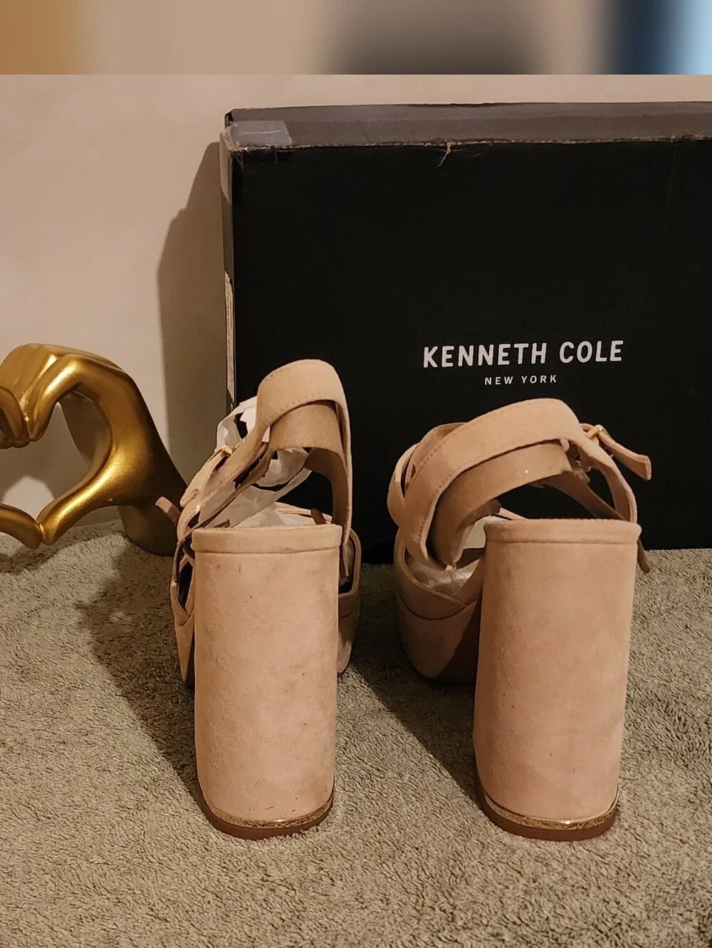 Kenneth Cole Bluff Suede Platform Sandals